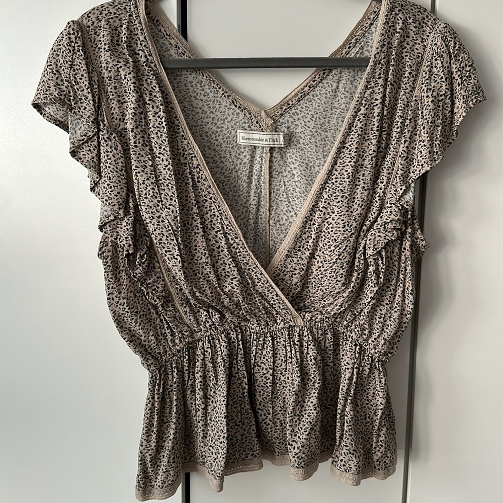 Abercrombie Babydoll Cropped Tee Tank Ruffle Tshirt